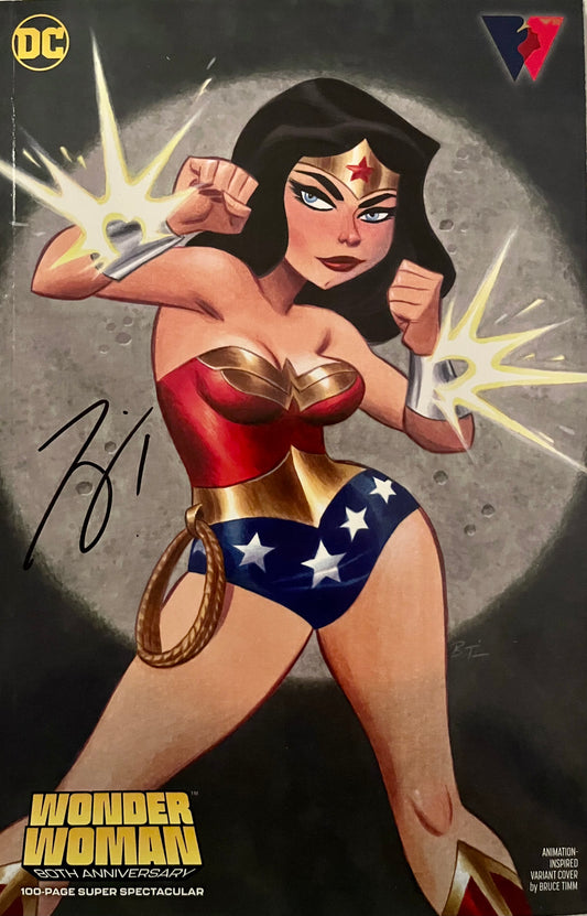 WONDER WOMAN 80TH ANNIVERSARY 100-PAGE SUPER SPECTACULAR #1 (ONE SHOT) CVR D BRUCE TIMM ANIMATION INSPIRED VAR [SIGNED BY TOM KING]